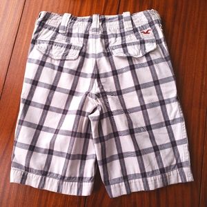 Hollister Plaid Shorts White Plaid Waist 28